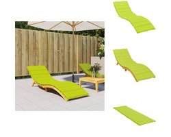 vidaXL Ligbedkussen - Ligbedkussens - Kussen Loungekussen - Stoelkussen - Ligbedkussen 200x70x3 cm oxford stof heldergroen