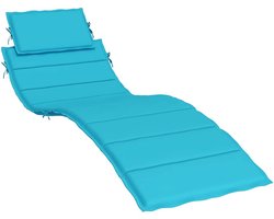 vidaXL - Ligbedkussen - oxford - stof - turquoise