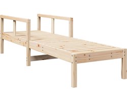 vidaXL - Ligstoel - 199,5x62x55 - cm - massief - grenenhout