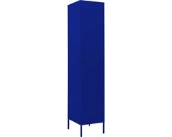 vidaXL - Lockerkast - 35x46x180 - cm - staal - marineblauw
