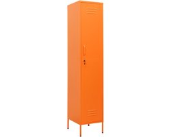 vidaXL - Lockerkast - 35x46x180 - cm - staal - oranje