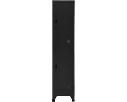 vidaXL - Lockerkast - 38x45x180 - cm - staal - zwart