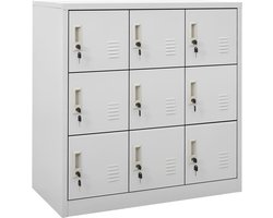 vidaXL - Lockerkast - 90x45x92,5 - cm - staal - lichtgrijs
