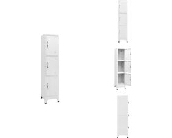 vidaXL Lockerkast - Lockerkasten - Locker Kast - Locker Kasten - Lockerkast met 3 vakken 38x45x180 cm