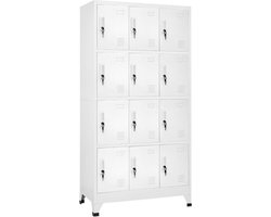 vidaXL - Lockerkast - met - 12 - compartimenten - 90x45x180 - cm