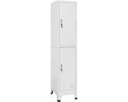 vidaXL - Lockerkast - met - 2 - vakken - 38x45x180 - cm