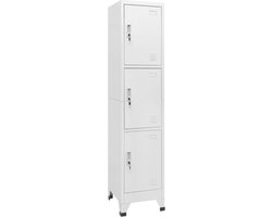 vidaXL - Lockerkast - met - 3 - vakken - 38x45x180 - cm