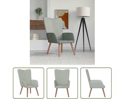 vidaXL Lounge Chair - Relaxstoel - Relaxstoel fluweel lichtgrijs - Velvet Bank - Grijs Meubilair - Comfortabele Stoel