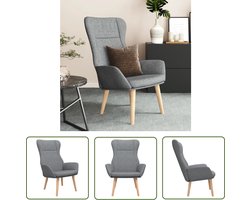 vidaXL Lounge Chair - Relaxstoel - Relaxstoel stof lichtgrijs - Comfortabel Zitten - Tuinstoel - Terrasstoel