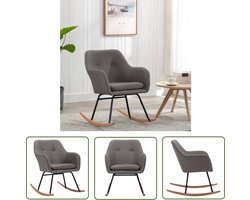 vidaXL Lounge Chair - Schommelstoel - Schommelstoel stof lichtgrijs - Relaxfauteuil - Buitenmeubel - Tuinset