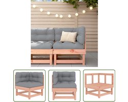 vidaXL Lounge Set - Hoekbank - Hoekbank met kussens massief douglashout - Tuinset - Outdoor Furniture - Houten Bank