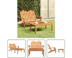 vidaXL Lounge Set - Tuinlounge - 2-delige Loungeset Adirondack massief acaciahout - Acacia Hout - Tuinset - Outdoor Furniture