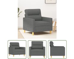vidaXL Lounge Stoel - Comfortabele Fauteuil - Fauteuil 60 cm stof donkergrijs - Relaxfauteuil - Fauteuils Grijs - Bank Grijze