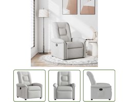 vidaXL Lounge Stoel - Fauteuil - Fauteuil verstelbaar stof wolk grijs - Relaxstoel - Ergonomische Stoel - Verstelbare Stoel