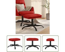vidaXL Lounge Stoel - Voetenbank - Voetenbank 60x60x36 cm kunstleer wijnrood - Relaxstoel - Salontafel - Meubilair