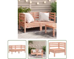 vidaXL Loungebank - Tuinbank - Tuinhoekbanken 2 st massief douglashout - Hout - Douglas - Outdoor Furniture