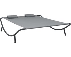 vidaXL - Loungebed - stof - antraciet