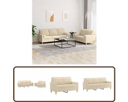vidaXL Loungeset - 2-zits en 3-zits - Inclusief kussens Loungebank - Buitenbank - Tuinset - Lounge Set - Tuinlounge