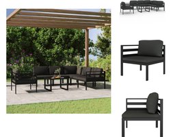 vidaXL Loungeset Allibert - Aluminium - Antraciet - 60x60x38 cm - Modulair design - Tuinset