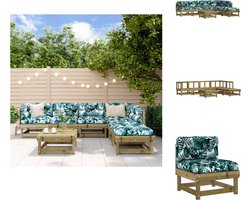 vidaXL Loungeset - Loungesets - Lounge Set - Tuinset - 7-delige Loungeset met kussens geïmpregneerd grenenhout