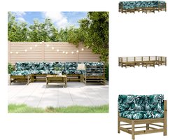 vidaXL Loungeset - Loungesets - Lounge Set - Tuinset - 8-delige Loungeset met kussens geïmpregneerd grenenhout