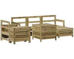 vidaXL Loungeset - Loungesets - Tuinset - Tuinbank - 7-delige Loungeset geïmpregneerd grenenhout