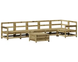 vidaXL Loungeset - Loungesets - Tuinset - Tuinbank - 7-delige Loungeset geïmpregneerd grenenhout