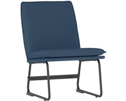 vidaXL - Loungestoel - 52x75x76 - cm - stof - blauw