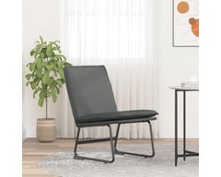 vidaXL - Loungestoel - 52x75x76 - cm - stof - donkergrijs