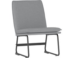 vidaXL - Loungestoel - 52x75x76 - cm - stof - lichtgrijs