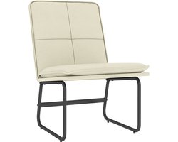 vidaXL - Loungestoel - 54x75x76 - cm - kunstleer - crèmekleurig