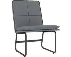 vidaXL - Loungestoel - 54x75x76 - cm - kunstleer - grijs