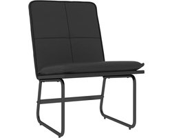 vidaXL - Loungestoel - 54x75x76 - cm - kunstleer - zwart