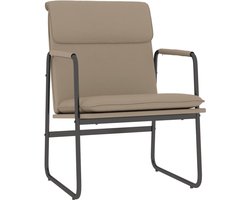 vidaXL - Loungestoel - 55x64x80 - cm - kunstleer - cappuccinokleurig