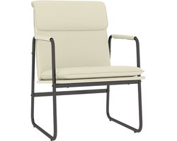 vidaXL - Loungestoel - 55x64x80 - cm - kunstleer - crèmekleurig