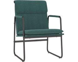 vidaXL - Loungestoel - 55x64x80 - cm - stof - donkergroen