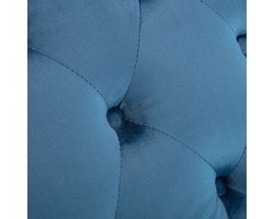 vidaXL Loungestoel - Chaise Lounge - Chaise longue fluweel blauw - Stoffen Meubels - Blauwe Meubels - Moderne Meubels