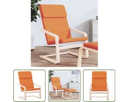 vidaXL Loungestoel - Relaxfauteuil - Relaxstoel stof donkergeel - Donkere Kleuren - Lederlook - Designstoelen
