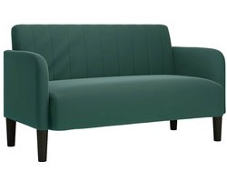 vidaXL - Loveseat - bank - 109 - cm - fluweel - donkergroen