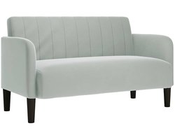 vidaXL - Loveseat - bank - 109 - cm - fluweel - lichtgrijs