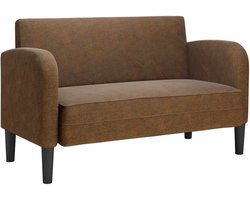 vidaXL - Loveseat - bank - 110 - cm - kunstleer - bruin
