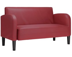 vidaXL - Loveseat - bank - 110 - cm - kunstleer - wijnrood