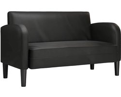 vidaXL - Loveseat - bank - 110 - cm - kunstleer - zwart