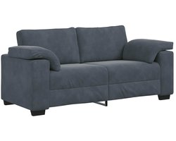vidaXL - Loveseat - bank - 140 - cm - fluweel - donkergrijs