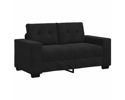 vidaXL - Loveseat - bank - 160x77x82 - cm - fluweel - zwart