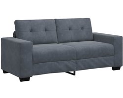 vidaXL - Loveseat - bank - 180x77x82 - cm - fluweel - donkergrijs