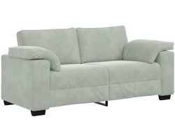 vidaXL - Loveseat - bank - 180x77x82 - cm - fluweel - lichtgrijs