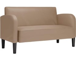 vidaXL - Loveseat - bank - cappuccino - 110 - cm - kunstleer