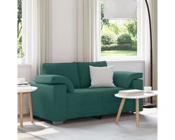 vidaXL - Loveseat - Bank - Donkergroen - 120 - cm - Stof