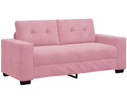 vidaXL - loveseat - bank - roze - 180x77x82 - cm - fluweel